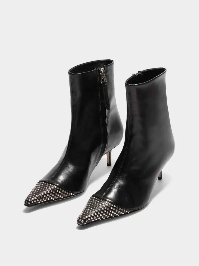 Women Roe Mini Stud Leather Ankle Boots Aeyde Ankle Boots