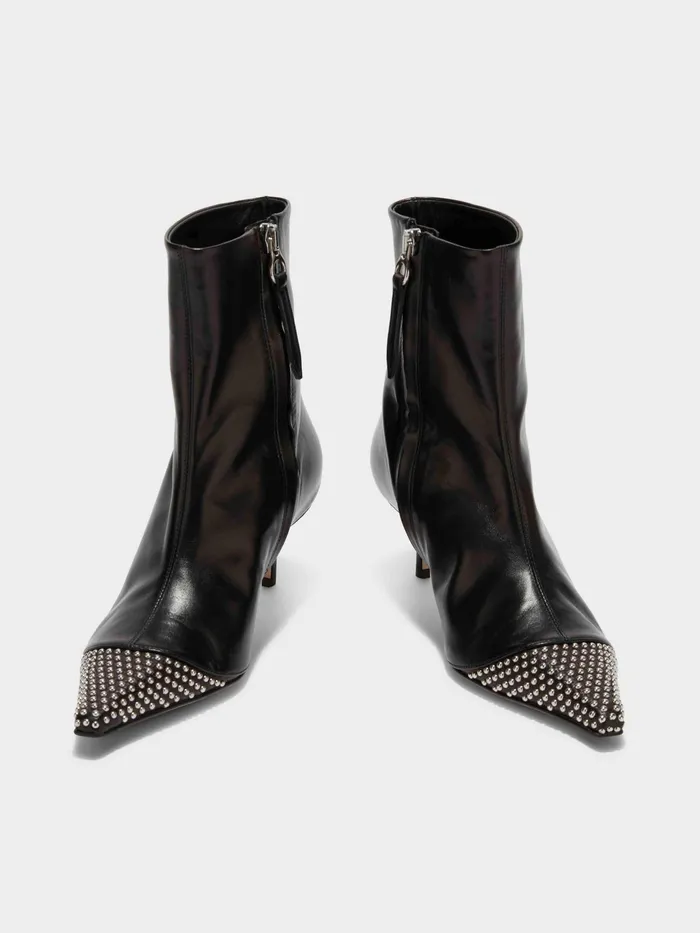 Women Roe Mini Stud Leather Ankle Boots Aeyde Ankle Boots