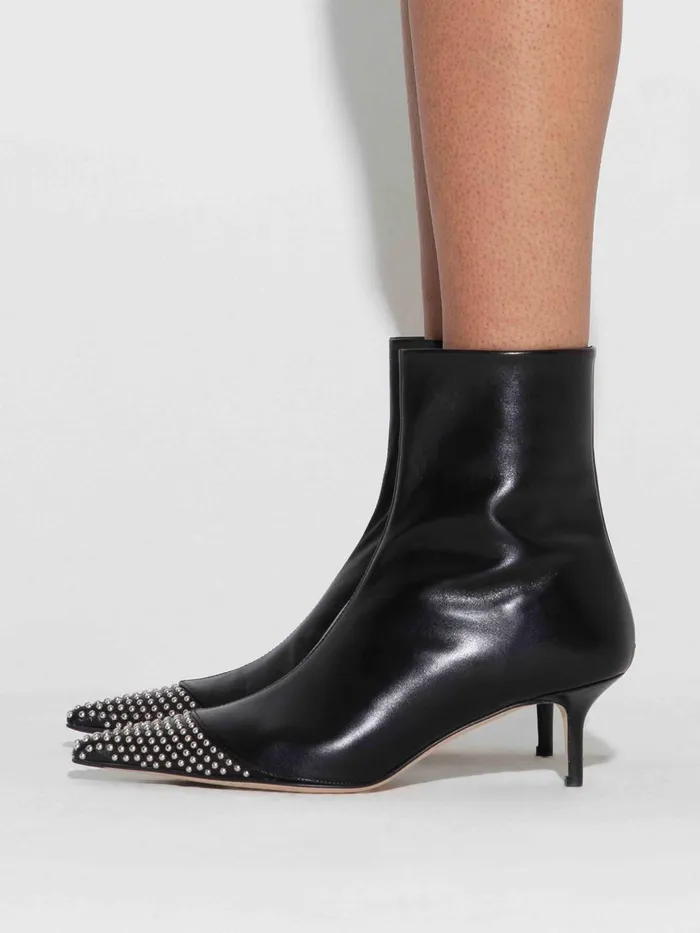 Women Roe Mini Stud Leather Ankle Boots Aeyde Ankle Boots