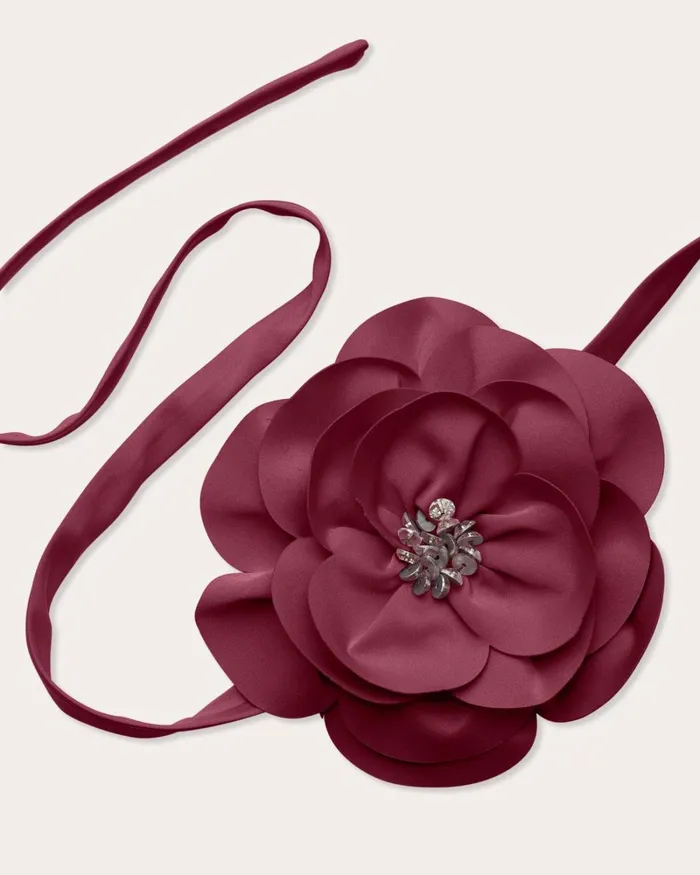 Women Rose Convertible Belt Necklace Cabernet Ramy Brook Belts