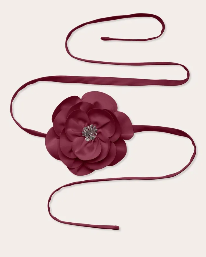 Women Rose Convertible Belt Necklace Cabernet Ramy Brook Belts