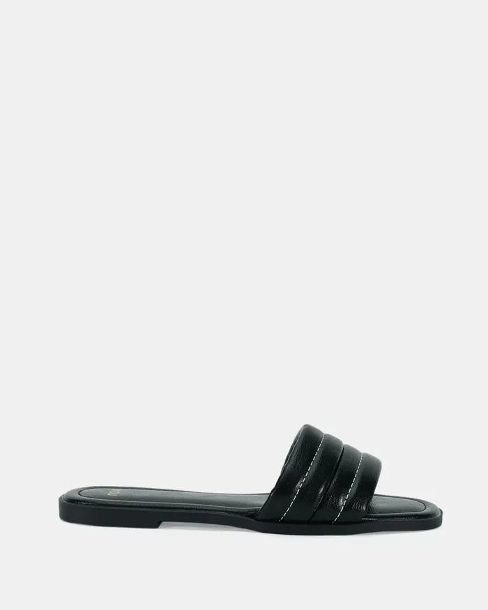 Women SABER BLACK Sandals Slides NOVO Shoes
