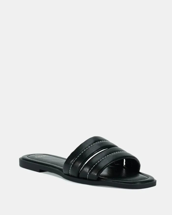 Women SABER BLACK Sandals Slides NOVO Shoes