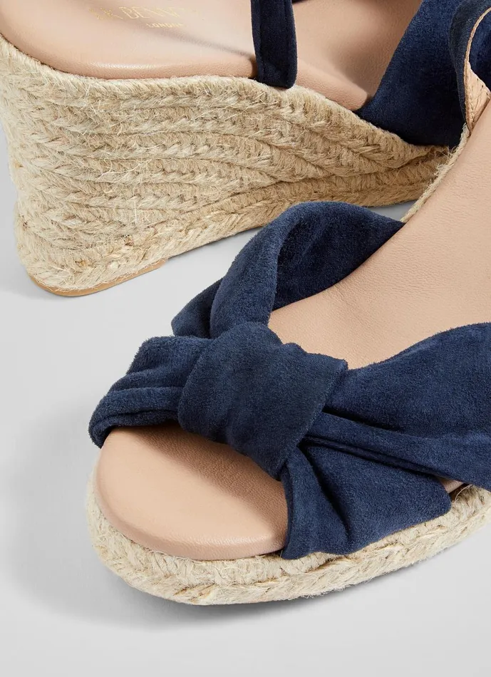 Women Sandals LKBennett Angela Navy Suede Espadrille Sandals Navy Women Sandals LKBennett Angela Navy Suede Espadrille Sandals Navy