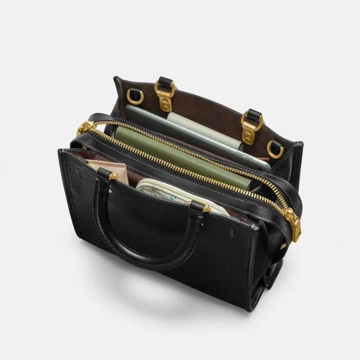 Women Satchels and Top Handles Coach Rogue 25 Brassblack