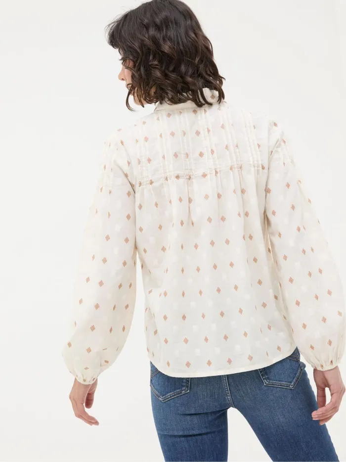 Women Shirts and Blouses Fat Face Elsie Ivory Dobby Blouse
