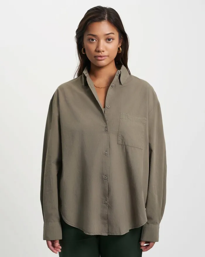Women Shirts Colorful Standard Organic Oversized Shirt Deep Black