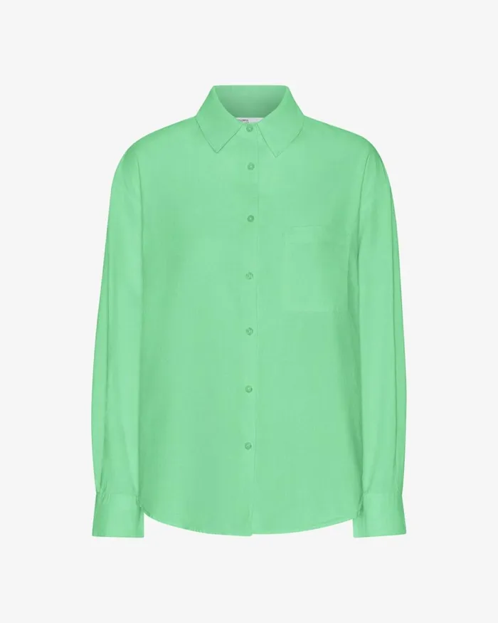 Women Shirts Colorful Standard Organic Oversized Shirt Spring Green