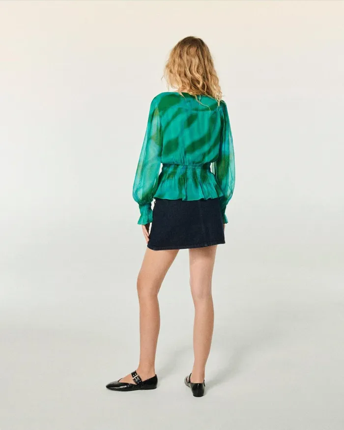 Women Shirts TShirts and Tops From Future Golda Long Sleeve Top Marvelous Green