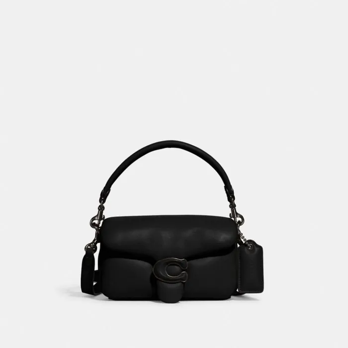 Women Shoulder Bags and Hobos Coach Pillow Tabby Shoulder Bag 18 Pewterblack