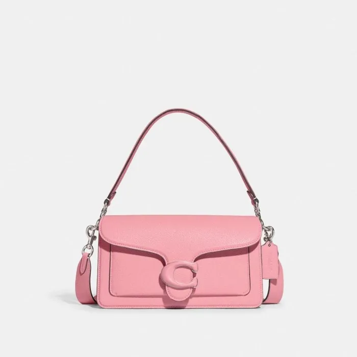 Women Shoulder Bags and Hobos Coach Tabby Shoulder Bag 26 Silverflower Pink