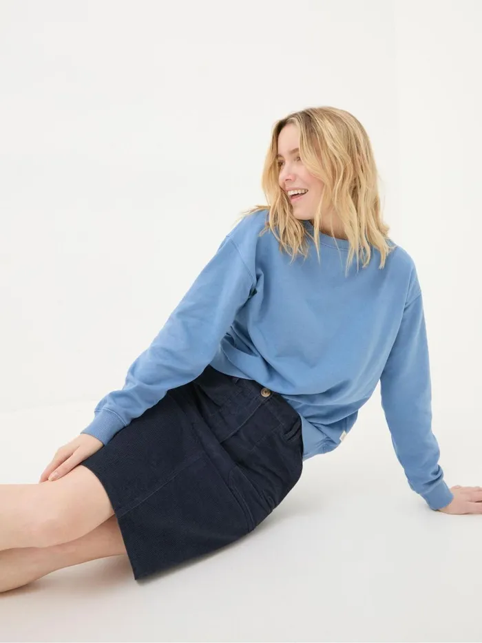 Women Skirts Fat Face Chesil Dark Navy Cord Skirt