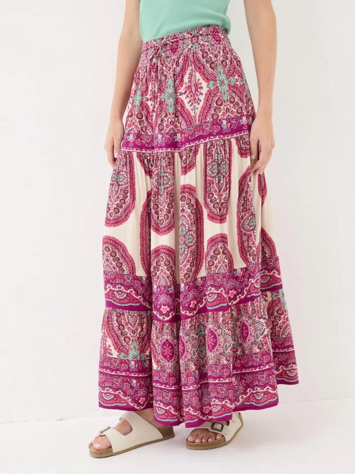 Women Skirts Fat Face Jayla Purple Detail Paisley Maxi Skirt
