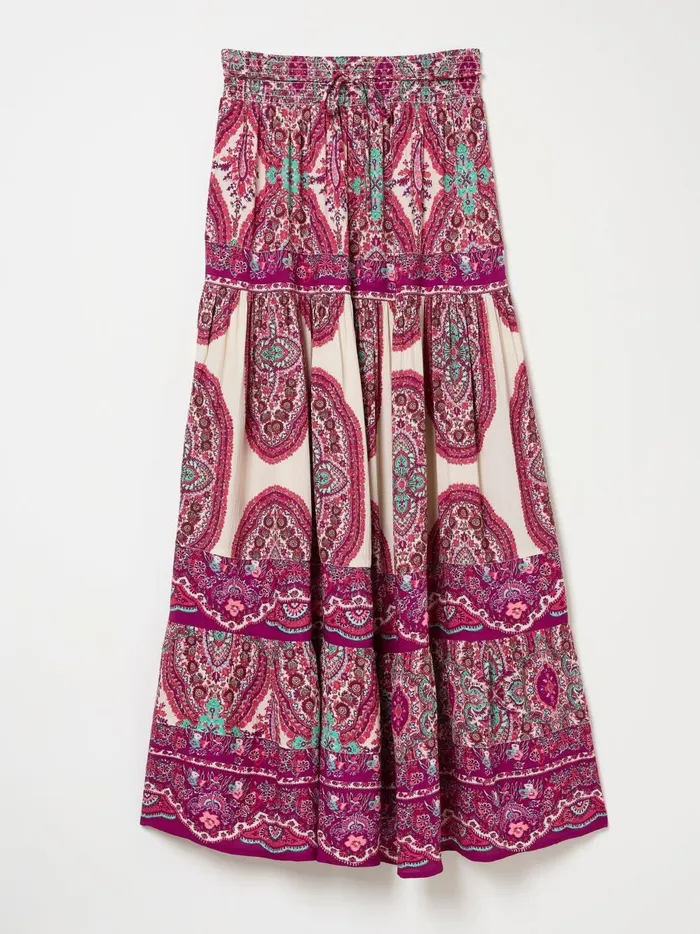 Women Skirts Fat Face Jayla Purple Detail Paisley Maxi Skirt