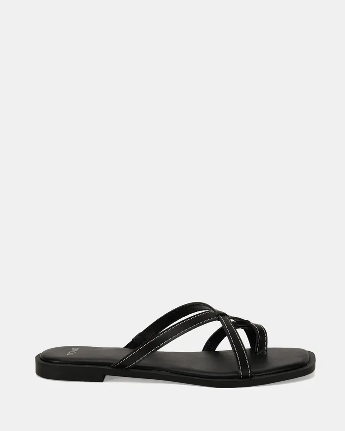 Women Slides NOVO Shoes RORIE BLACK Sandals