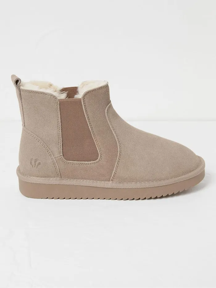 Women Slippers Fat Face Mabel Natural Suede Slipper Boots