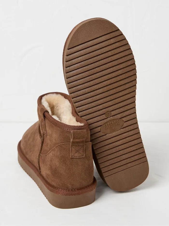 Women Slippers Fat Face Maeve Chocolate Brown Maeve Mini Boots