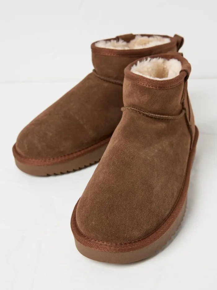 Women Slippers Fat Face Maeve Chocolate Brown Maeve Mini Boots