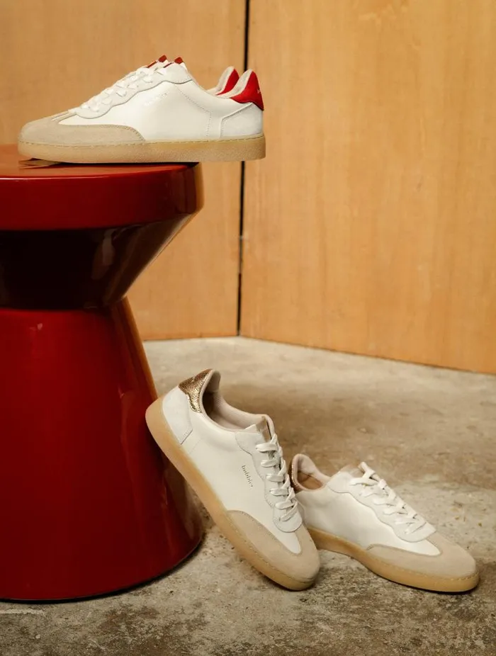 Women Sneakers Bobbies Bahia Off White and Espelette Women Sneakers Bobbies Bahia Off White and Espelette