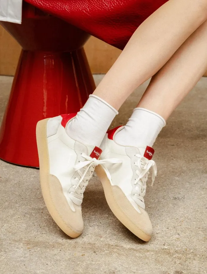 Women Sneakers Bobbies Bahia Off White and Espelette Women Sneakers Bobbies Bahia Off White and Espelette