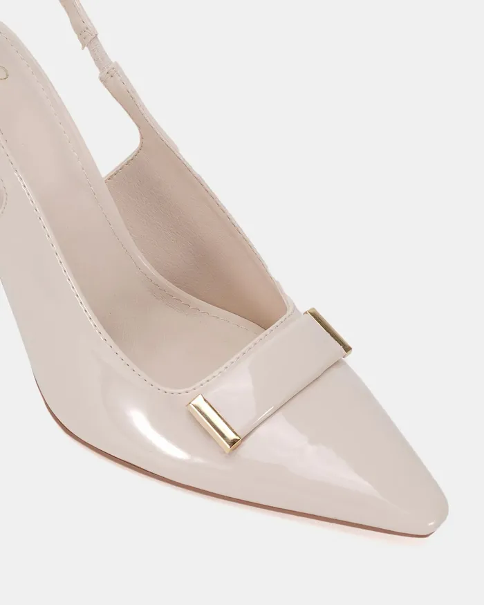 Women Stilettos NOVO Shoes IROSA CREAM PATENT Pumps