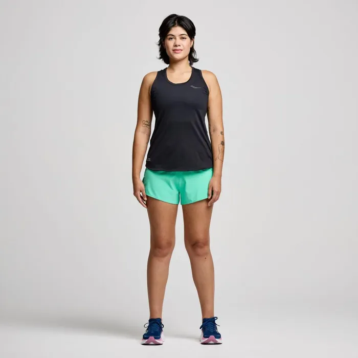 Women Stopwatch Singlet Black Saucony Tops