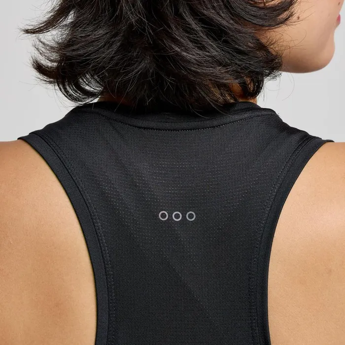 Women Stopwatch Singlet Black Saucony Tops