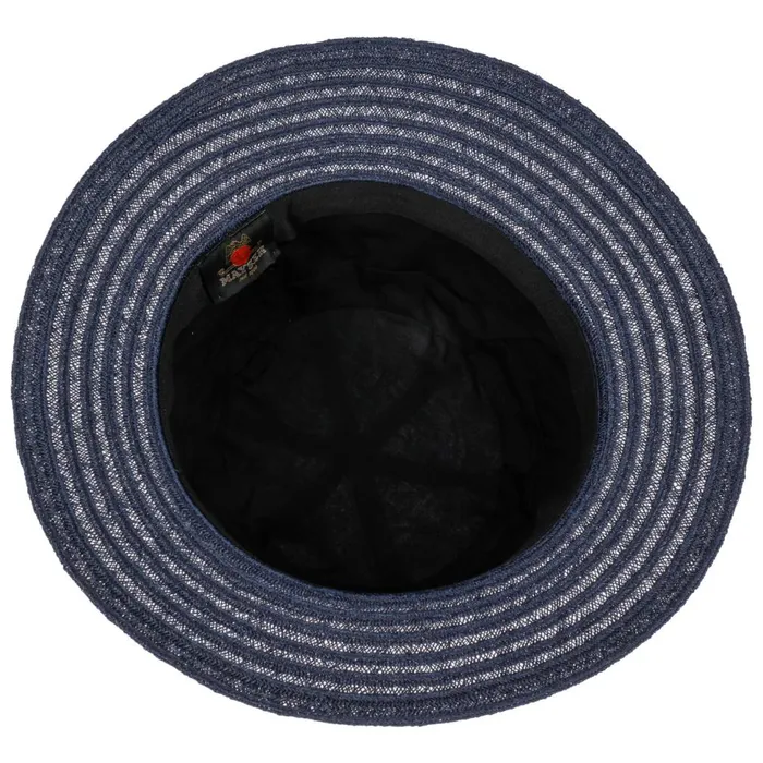 Women Straw Hats Mayser Alma Caranda Circles Fabric Hat Blue Women Straw Hats Mayser Alma Caranda Circles Fabric Hat Blue