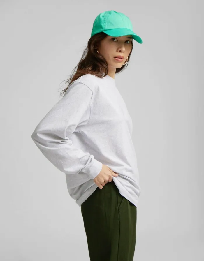 Women TShirts Colorful Standard Oversized Organic LS TShirt Faded Black