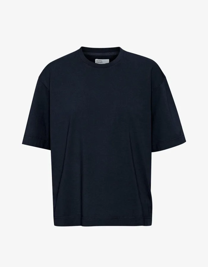 Women TShirts Colorful Standard Oversized Organic TShirt Navy Blue