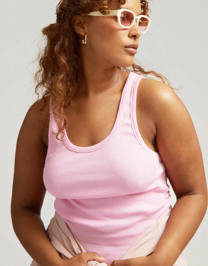 Women Tank Tops Colorful Standard Women Organic Rib Tank Top Lava Grey