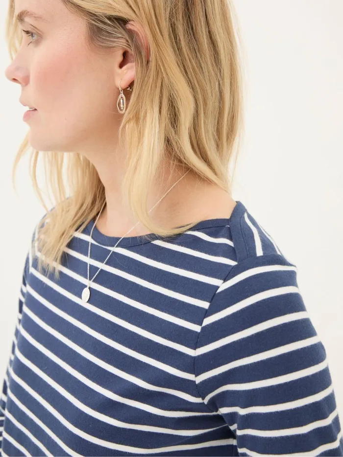 Women Tops and TShirts Fat Face Breton Blue TShirt