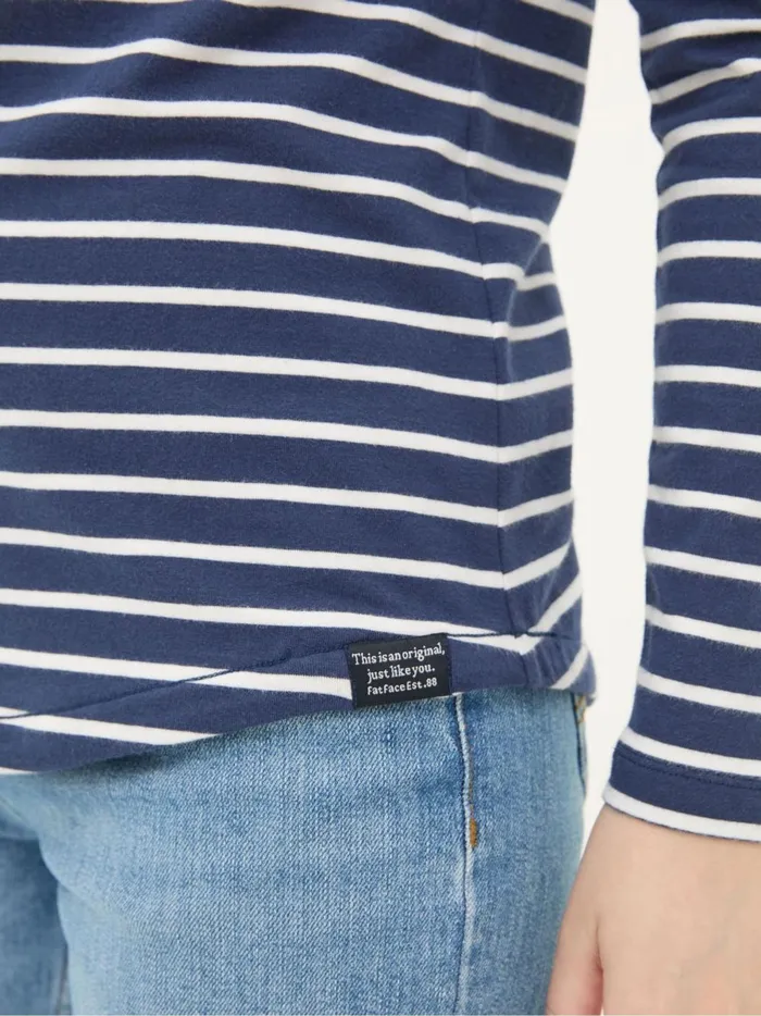 Women Tops and TShirts Fat Face Breton Blue TShirt