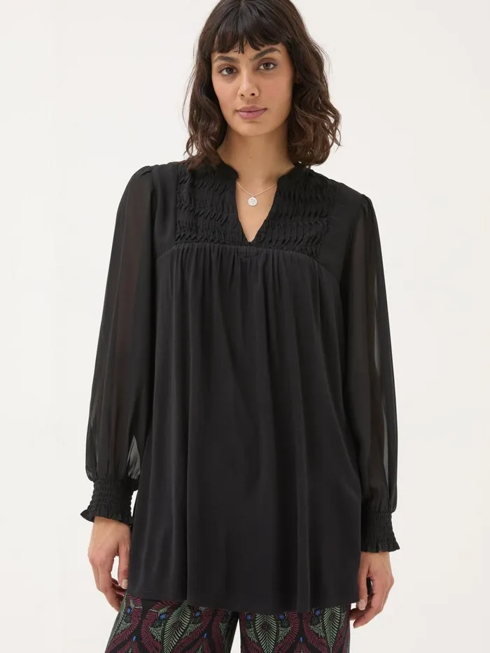 Women Tops and TShirts Fat Face Kim Black Tunic