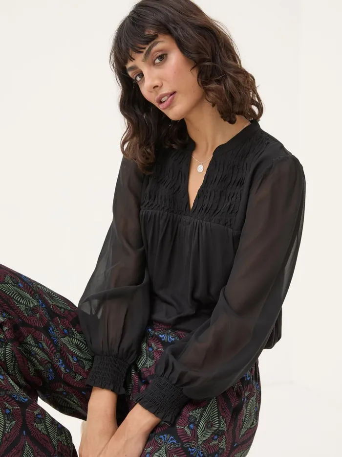 Women Tops and TShirts Fat Face Kim Black Tunic