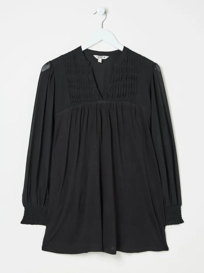 Women Tops and TShirts Fat Face Kim Black Tunic