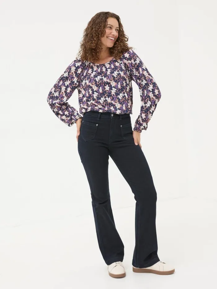 Women Tops and TShirts Fat Face Lily Multi Floral Top