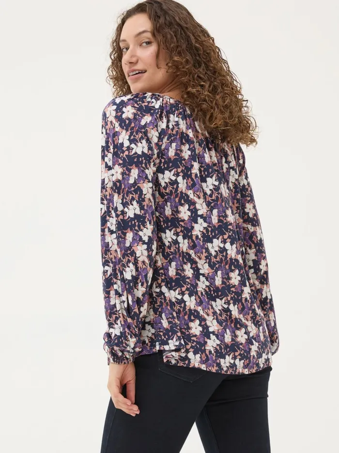 Women Tops and TShirts Fat Face Lily Multi Floral Top