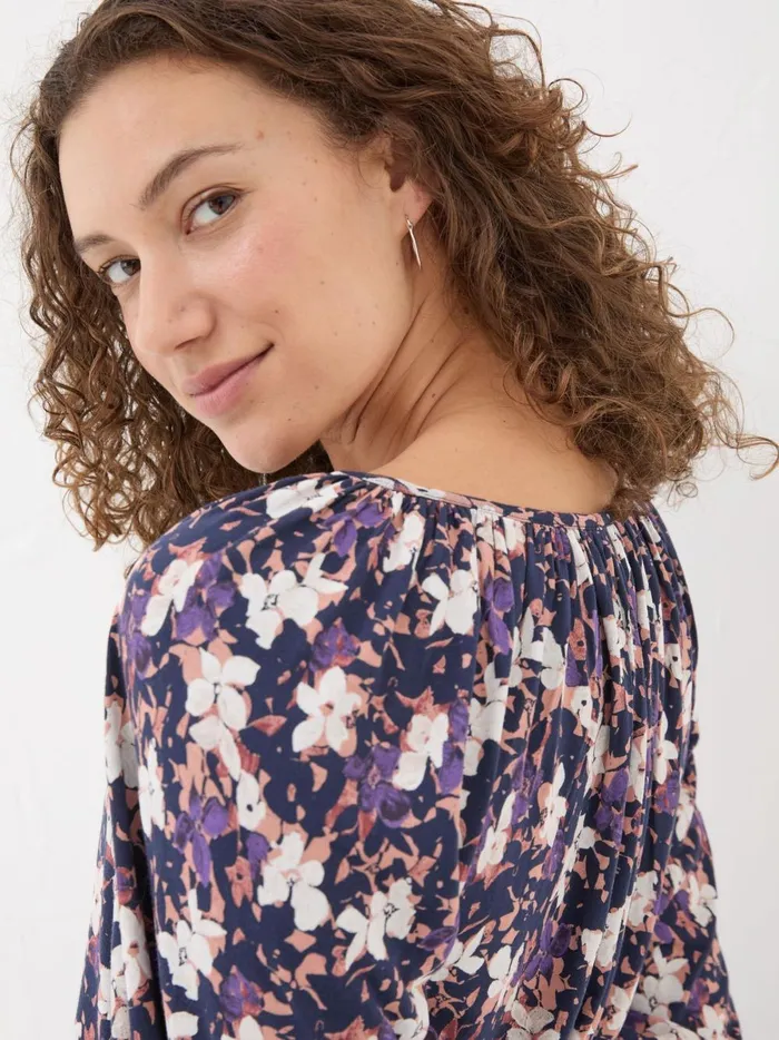 Women Tops and TShirts Fat Face Lily Multi Floral Top