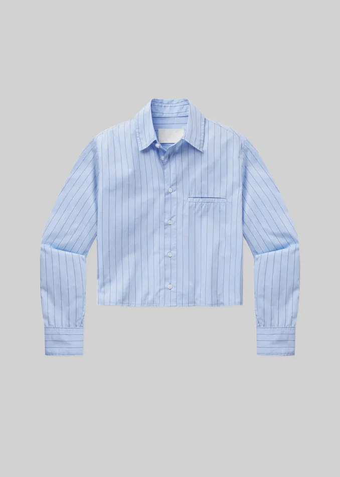 Women Tops Citizens Of Humanity Fino Cropped Shirt In Ellis Stripe
