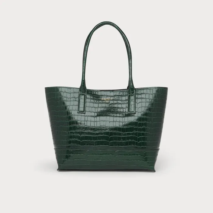 Women Tote Bags LKBennett Lacey Green CrocEffect Leather Tote Bag Women Tote Bags LKBennett Lacey Green CrocEffect Leather Tote Bag