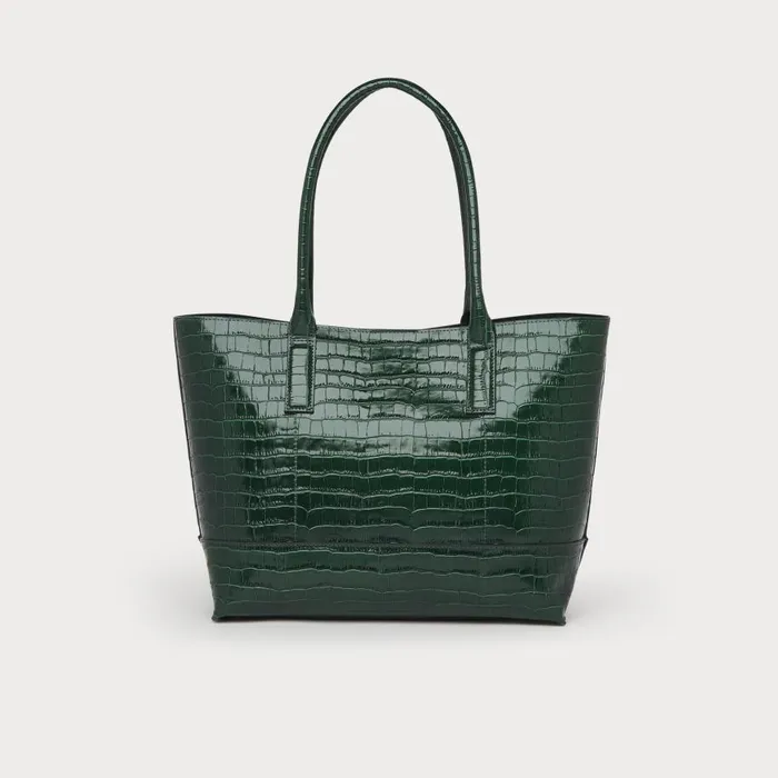 Women Tote Bags LKBennett Lacey Green CrocEffect Leather Tote Bag Women Tote Bags LKBennett Lacey Green CrocEffect Leather Tote Bag