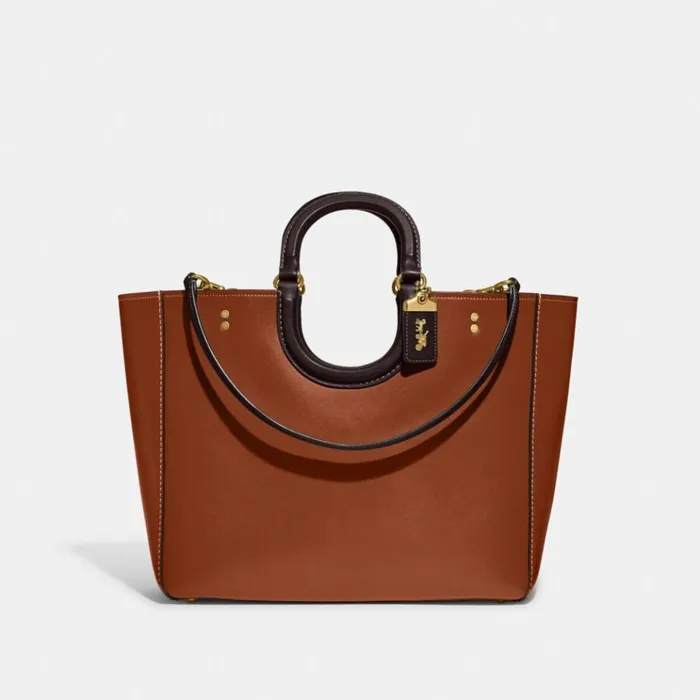 Women Totes and Carryalls Coach Rae Tote In Colorblock Brass1941 Saddle Multi