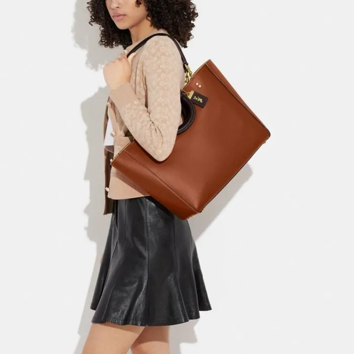 Women Totes and Carryalls Coach Rae Tote In Colorblock Brass1941 Saddle Multi Women Totes and Carryalls Coach Rae Tote In Colorblock Brass1941 Saddle Multi