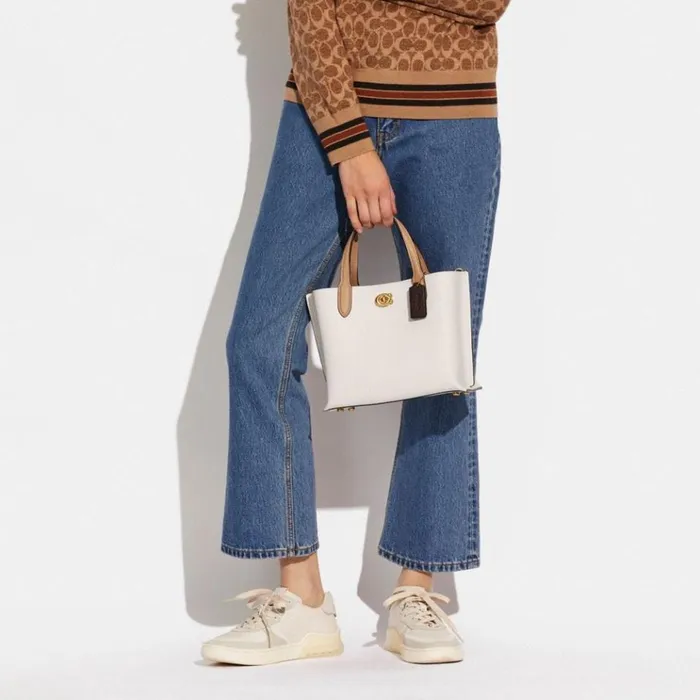 Women Totes and Carryalls Coach Willow Tote 24 In Colorblock Brasschalk Multi Women Totes and Carryalls Coach Willow Tote 24 In Colorblock Brasschalk Multi