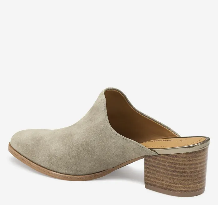 Women Trista Mule Taupe Italian Suede JohnstonandMurphy Mules and Loafers Women Trista Mule Taupe Italian Suede JohnstonandMurphy Mules and Loafers