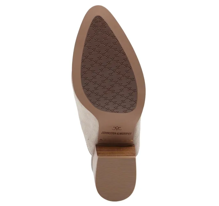 Women Trista Mule Taupe Italian Suede JohnstonandMurphy Mules and Loafers Women Trista Mule Taupe Italian Suede JohnstonandMurphy Mules and Loafers