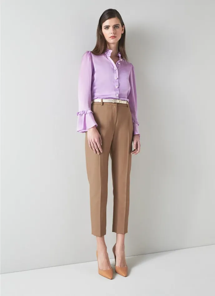 Women Trousers LKBennett Mariner Camel Cigarette Trousers Camel