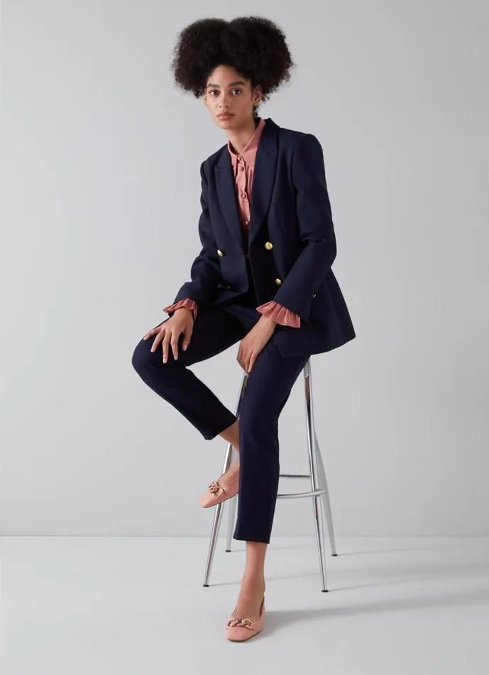 Women Trousers LKBennett Mariner Navy Cigarette Trousers Navy Women Trousers LKBennett Mariner Navy Cigarette Trousers Navy