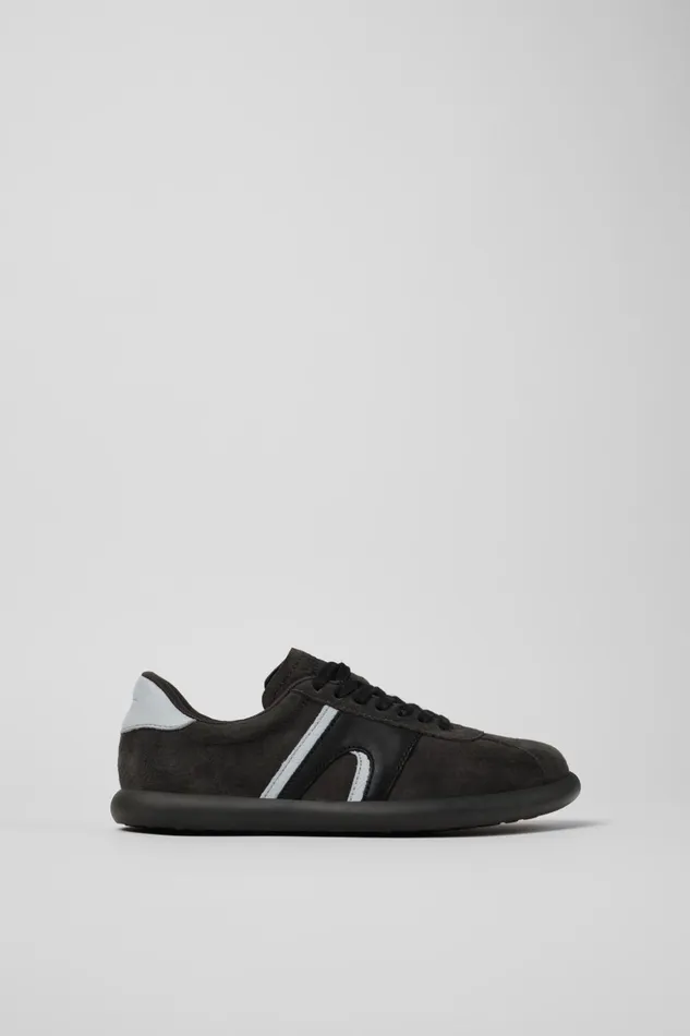 Women Twins Grayblack NubuckLeather Sneaker Camper Sneakers